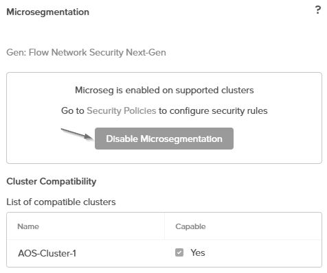 圖4 確認Microsegmentation功能是否啟用。