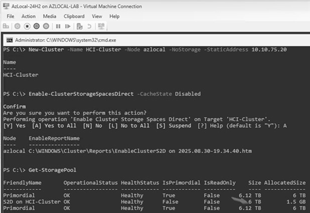 圖14 建構容錯移轉叢集並啟用Azure Local超融合機制。