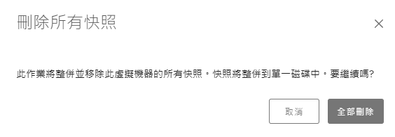 圖23 刪除所有快照。